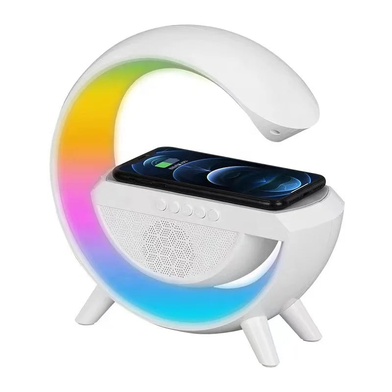 Lampara Rgb Parlante Bluetooth + Carga Inalámbrica Celular