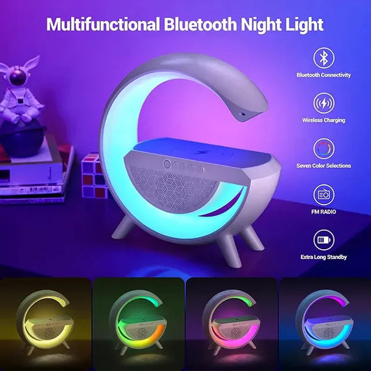 Lampara Rgb Parlante Bluetooth + Carga Inalámbrica Celular